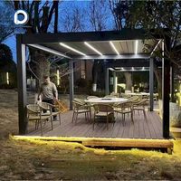 Pergola électrique motorisée de luxe moderne pour jardin extérieur, robuste, durable, imperméable et de qualité supérieure