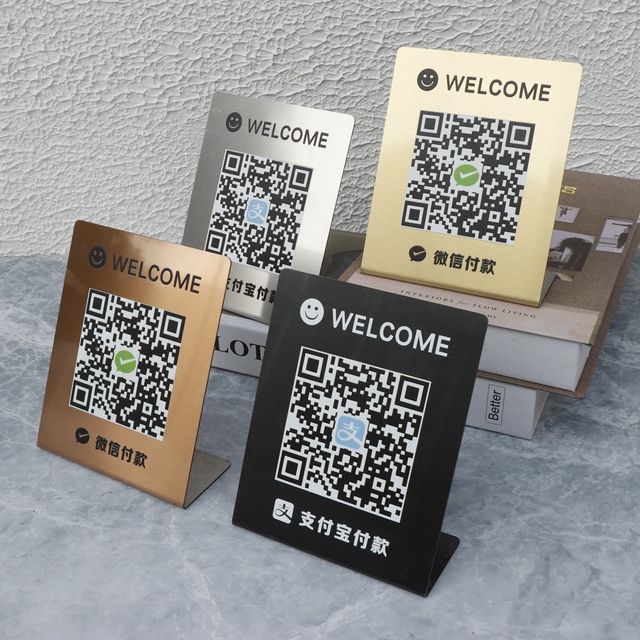 Customized Store Two-Dimensional Cashier Counter Card Cashier Counter Payment Display Card