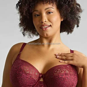 Venta al por mayor y personalización: Sujetador acolchado de encaje de alta calidad, fino, de corte alto, para uso diario, copa completa, tallas grandes, copas 34-42 D E F G GG H HH J - Product Image 5