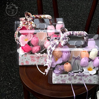 Boîte cadeau carrée en acrylique recyclable, transparente, portable, pour arrangement de bouquet, boîte d'emballage florale DIY pour la Saint-Valentin