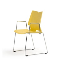 Chaise de formation moderne de luxe en PP pour le bureau, la salle de réunion, l'école, les hôtels, les salles à manger, empilable, métal, plastique, chaise de réunion de conférence