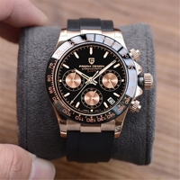 PAGANI DESIGN 1664 2025 Jam Tangan Pria Quartz Merek Ternama Terbaru Mewah Safir Sport Tali Karet Kronograf