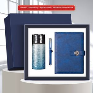 Corporate Event Portable Business Gift PU Leather Vacuum Insulated 400ml Outdoor Travel Customization Mug Embossed Printing - Product Image 1