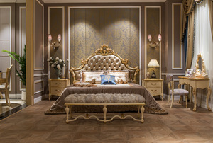 Juego de dormitorio completo estilo antiguo rey tamaño de muebles de dormitorio - Product Image 2
