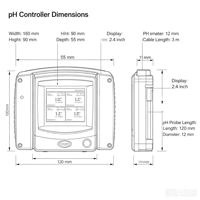 Électrode pH en ligne PD1R1 compatible / Contrôleur de pH / Solution tampon pH |   Analyseur de qualité de l'eau Sonde de pH