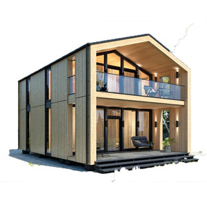 Casa Contenedor Moderna de Madera, Cabaña Exterior, Remolque para Campamento, Casa Móvil - Product Image 1