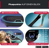 Plateforme de fitness vibrante Wellshow ABS Sport, machine d'exercice avec planche vibrante pour entraînement
