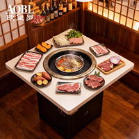 Barbecue coréen sans fumée Table de Barbecue Restaurant Shabu Table de Pot chaud