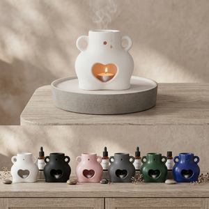 Brûleur d'encens en céramique en forme de corps, diffuseur de cire parfumée pour l'aromathérapie domestique et la décoration quotidienne de la maison - Product Image 3
