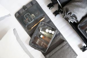 Bolsas de Aseo Cosméticas Colgantes de Tela Impermeable Personalizadas, Estilo Japandi, Flexibles, al por Mayor, Bolsa de Viaje con Gancho para Colgar - Product Image 6