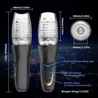 Männlicher Masturbationsbecher TPE Vibrator Wiederaufladbar Heizbar Automatische Rotation Vagina Wasserdicht Großhandel Sexspielzeug für Männer