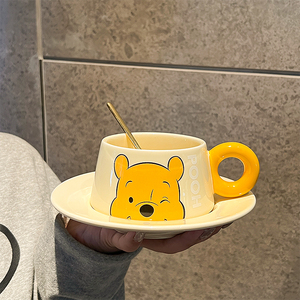 Tazas de Café de Cerámica con Cuchara, Diseño Moderno para Fiestas - Product Image 3