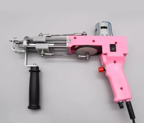 ROSA Großhändler Fabrik Pistole ak-1cut Stapel ak-2 Schleife Tufting rosa Teppich machen Maschine Teppich Hand Tufting Pistole für Kissen bezug