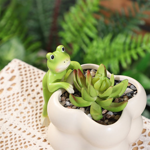 Nuovo Ornamento Creativo a Forma <span class=keywords><strong>di</strong></span> Rana <span class=keywords><strong>per</strong></span> Acquario, Decorazione <span class=keywords><strong>per</strong></span> Micro-Paesaggi da Giardino e Vasi - Product Image 4