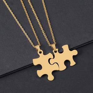 Collar de Acero Inoxidable con Diseño de Nombre Personalizado, Estilo Pareja, Precio Bajo - Product Image 4