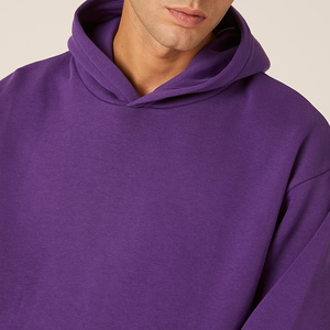 Unisex <b>Oversized</b> <b>Hoodie</b> Cotton Heavyweight <b>Fleece</b> Pullover Custom Logo Streetwear Sweatshirt OEM ODM Bulk Wholesale Factory - Product Image 4