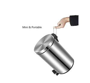 3L thép không gỉ rác bàn đạp bin Thùng rác bin Nhà Bếp thùng rác có thể - Product Image 5