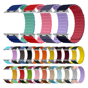 <span class=keywords><strong>Precio</strong></span> de fuente RYB correas de silicona magnéticas invertibles correa de reloj Reversible para <span class=keywords><strong>Apple</strong></span> <span class=keywords><strong>Watch</strong></span> <span class=keywords><strong>Series</strong></span> <span class=keywords><strong>7</strong></span> 6 5 SE - Product Image 3
