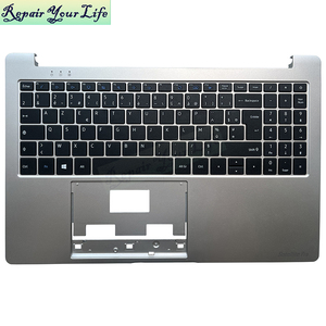 แป้นพิมพ์แล็ปท็อปสีดำฝรั่งเศสฝรั่งเศสสำหรับโตชิบา Dynabook sateuite Pro C50-J DOK-V6505H KN16R-156 NB-17-6505H-10-B0 plamrest เงิน - Product Image 1