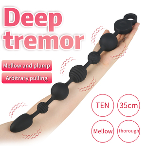 Perles anales pour hommes masseur de <span class=keywords><strong>prostate</strong></span> flexible pour le point G, le clito, le godemichet anal, outils sexuels, vibromasseur anal en silicone pour femmes - Product Image 2