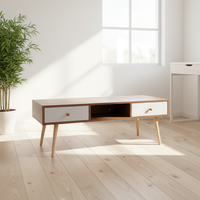 Table basse moderne convertible et extensible en bois, style panneau, écologique, pour salon, bureau, appartement, multi-usages