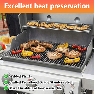 Grille de maintien au chaud en acier inoxydable 304 66044 pour <span class=keywords><strong>barbecue</strong></span> extérieur, viande braisée, 25"32"24.9" - Product Image 2