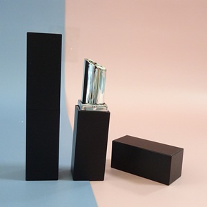 Black Matte Luxury <b>Plastic</b> Lipstick Tube with Screw Base 3-4g Capacity <b>Square</b> Empty Cosmetic Packaging <b>Container</b> - Product Image 6