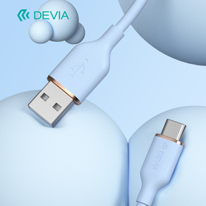 <span class=keywords><strong>C</strong></span>âble de données <span class=keywords><strong>USB</strong></span> A vers Type-<span class=keywords><strong>C</strong></span> en silicone à charge rapide 2,4A <span class=keywords><strong>Devia</strong></span> 1,2M - Product Image 1