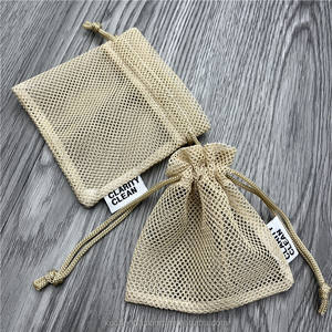 Vente en gros Sacs en maille transparente Pochette pour emballage de savon Petit cordon Cadeau Anneau Parfum Bijoux Bougie Sac en maille - Product Image 2