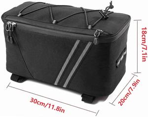 Rack arrière sac de transport isolé coffre refroidisseur étanche pochette à bagages réfléchissant vtt vélo sacoche épaule cyclisme Ba - Product Image 4