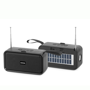 608A rẻ hơn năng lượng mặt trời bảng điều chỉnh sạc di động không dây BT Loa FM Đài phát thanh Hỗ trợ TF/USB/Torch/TWS loa siêu trầm bán Hot Torch Loa - Product Image 6