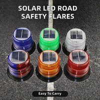 Feux de signalisation routière solaires, lampe ambre de circulation, lumière d'avertissement d'urgence à LED, portable, sans revêtement protecteur