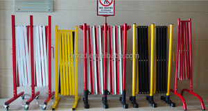 Barriera stradale in acciaio retrattile per riparazione elettrica in lega di alluminio, barricata in acciaio pieghevole per blocchi stradali con ruote - Product Image 5