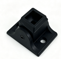 Support carré noir mat réglable pour balustre, fixation pour rampe d'escalier en fer forgé, balustrade
