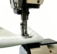 Machine à coudre industrielle à point noué triple aiguille à lit cylindrique FS-441, robuste, 220V, certifiée CE, pour usine de chaussures, 60kg, 800 points par minute