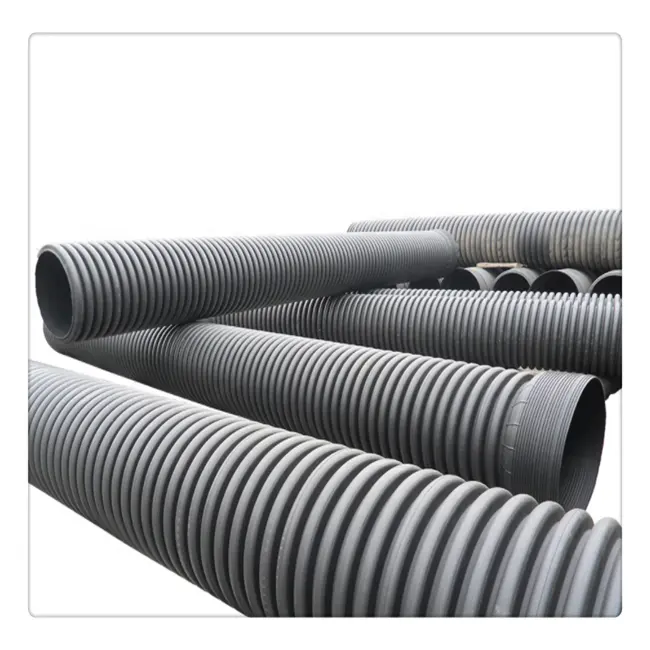 Specializing in the production of DN200-800mm Sn4 Sn8 HDPE double-wall corrugated pipe