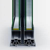 Portes coulissantes modernes en aluminium à cadre en verre trempé, écoénergétiques, étanches, pour patios extérieurs, balcons et espaces intérieurs