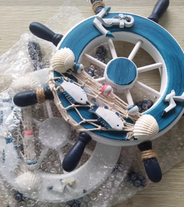 Mediterranean timoniere ornamenti decorazione per la casa stile mediterraneo foto pendente da parete in legno artigianato timone - Product Image 6