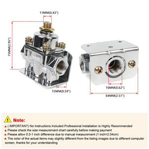 Regulador de Presión de Combustible para Carburador <span class=keywords><strong>Holley</strong></span>, 1-4 PSI 12-804 - Product Image 6