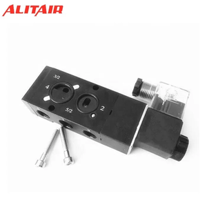 ALITAIR Vanne de commande directionnelle électromagnétique 5/2 5/3 voies 4M, Vanne à commande pneumatique, Vanne à plaque, Prix usine - Product Image 5