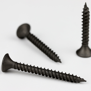 100 unids/bolsa tornillo de paneles de yeso de acero al carbono negro M3.5 M4 Phillips Cruz cabeza plana autorroscante tornillos de <span class=keywords><strong>madera</strong></span> para paneles de yeso hilo grueso - Product Image 4