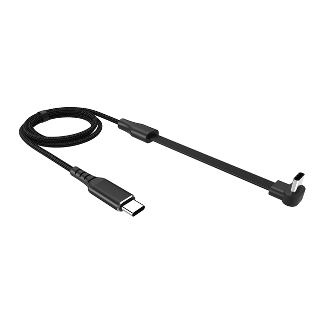 Compact Flat 90 Degree Right Angle USB Type-C Nylon Charging Cable with 60W Fast Charging 480Mbps Data Transfer for Phones