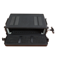 Flight Case personnalisé 2U 4U 6U 8U HDPE Boîte en U Roues et poignée OEM & ODM Pris en charge par un fabricant professionnel