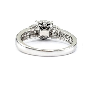 Best Workmanship Cute Wedding Anniversary Party Jewellery Shinning High Quality 18k Solid White Gold Real Diamond Prong Set - Product Image 2