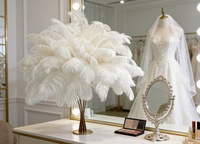 Vente flash : Boule de fleurs en plumes blanches personnalisée, parfaite pour la décoration de table de mariage, d'événements et de fêtes