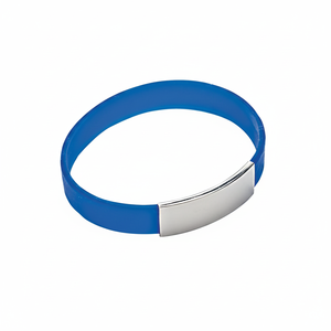 Bracciale in silicone blu per uomo, accessorio di moda - Product Image 2
