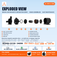 Pompe CC sans balais ZKSJ DC65D résistante aux acides, aux alcalis et aux sels pour équipement médical et esthétique, résistante aux hautes températures, OEM ODM