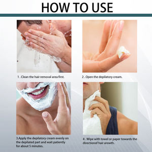 EELHOE <span class=keywords><strong>Crème</strong></span> <span class=keywords><strong>dépilatoire</strong></span> pour le <span class=keywords><strong>visage</strong></span>, les aisselles, les jambes et la poitrine, pour hommes - Product Image 5