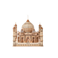 Mainan Puzzle Kayu 3D DIY Buatan Tangan Mainan Edukatif untuk Dekorasi Model Rakitan Taj Mahal