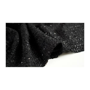 Tela Tweed de Primera Calidad Hecha en Corea, Malla Metálica Negra, Tweed de Lujo, Tela Textil Tejida Personalizada OEM y ODM - Product Image 5